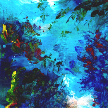 Blue Weeds & White